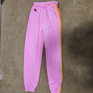 Neon pink Aviator nation sweatpants (never worn)
